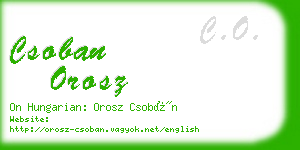 csoban orosz business card